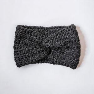 HANDMADE • chunky gray knot twist headband ear warmer